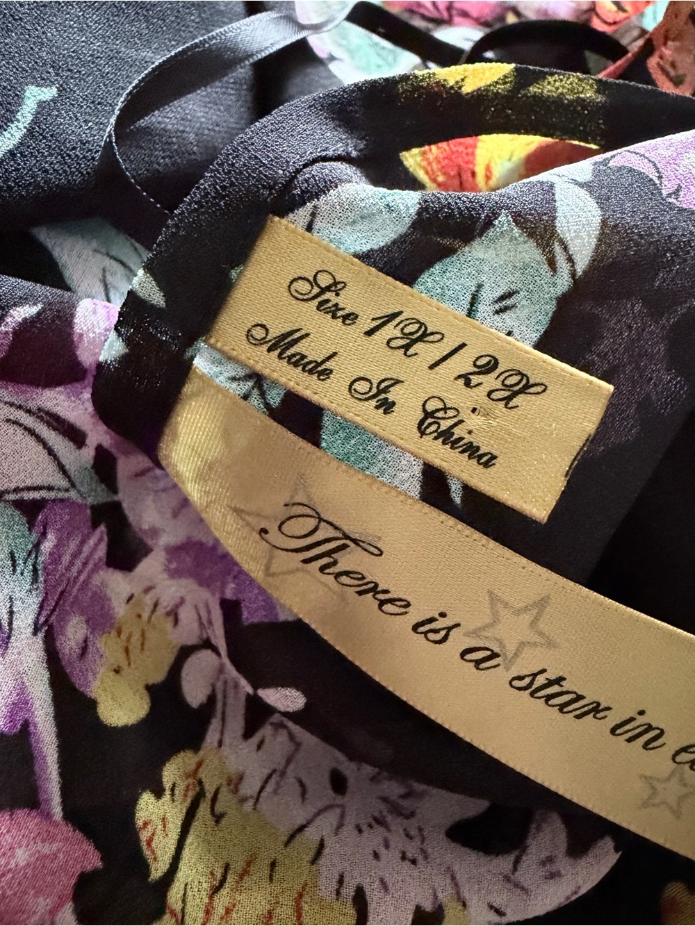 Sheer Black Floral Open Kimono/Swim cover up/Cardigan - Picture 6 of 7